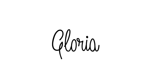 You should practise on your own different ways (Angelique-Rose-font-FFP) to write your name (Gloria) in signature. don't let someone else do it for you. Gloria signature style 5 images and pictures png