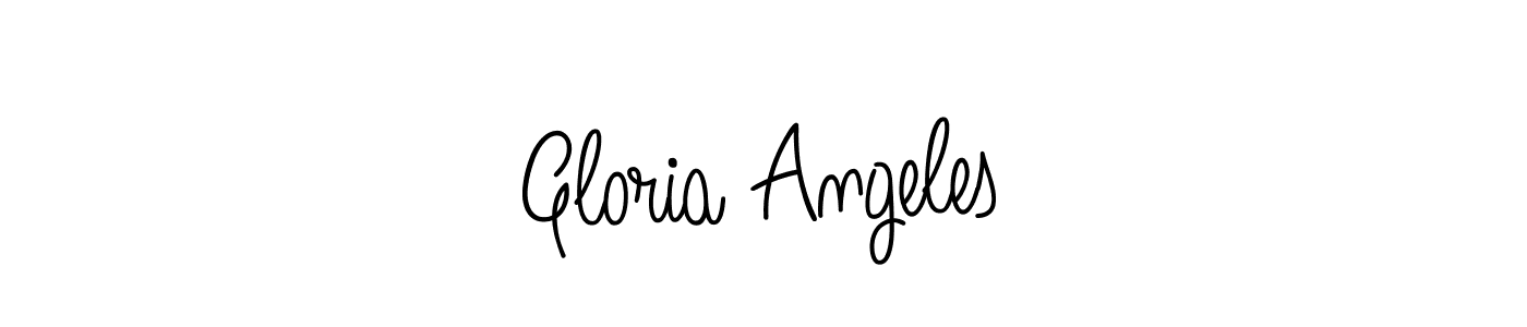 Design your own signature with our free online signature maker. With this signature software, you can create a handwritten (Angelique-Rose-font-FFP) signature for name Gloria Angeles. Gloria Angeles signature style 5 images and pictures png