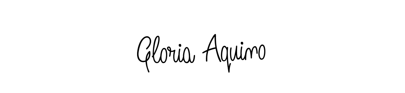 You should practise on your own different ways (Angelique-Rose-font-FFP) to write your name (Gloria Aquino) in signature. don't let someone else do it for you. Gloria Aquino signature style 5 images and pictures png