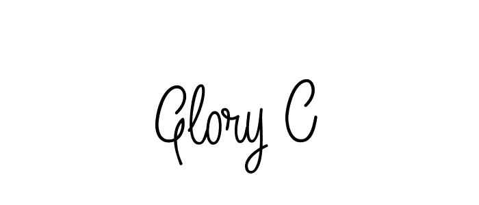 Design your own signature with our free online signature maker. With this signature software, you can create a handwritten (Angelique-Rose-font-FFP) signature for name Glory C. Glory C signature style 5 images and pictures png