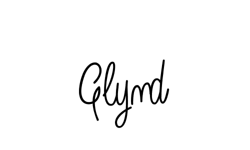 You should practise on your own different ways (Angelique-Rose-font-FFP) to write your name (Glynd) in signature. don't let someone else do it for you. Glynd signature style 5 images and pictures png