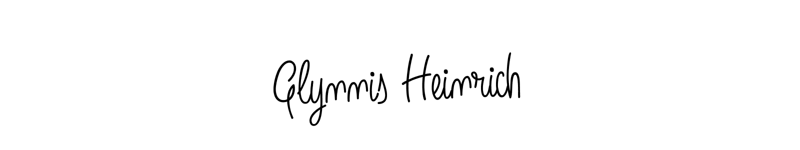 Make a beautiful signature design for name Glynnis Heinrich. With this signature (Angelique-Rose-font-FFP) style, you can create a handwritten signature for free. Glynnis Heinrich signature style 5 images and pictures png