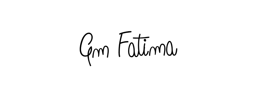 Design your own signature with our free online signature maker. With this signature software, you can create a handwritten (Angelique-Rose-font-FFP) signature for name Gm Fatima. Gm Fatima signature style 5 images and pictures png