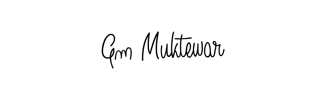 if you are searching for the best signature style for your name Gm Muktewar. so please give up your signature search. here we have designed multiple signature styles  using Angelique-Rose-font-FFP. Gm Muktewar signature style 5 images and pictures png