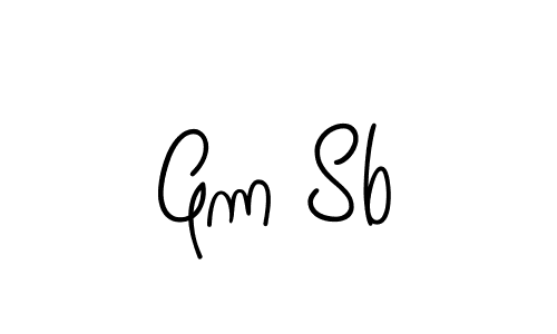 Use a signature maker to create a handwritten signature online. With this signature software, you can design (Angelique-Rose-font-FFP) your own signature for name Gm Sb. Gm Sb signature style 5 images and pictures png