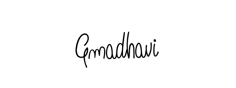 You should practise on your own different ways (Angelique-Rose-font-FFP) to write your name (Gmadhavi) in signature. don't let someone else do it for you. Gmadhavi signature style 5 images and pictures png