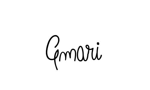 Use a signature maker to create a handwritten signature online. With this signature software, you can design (Angelique-Rose-font-FFP) your own signature for name Gmari. Gmari signature style 5 images and pictures png