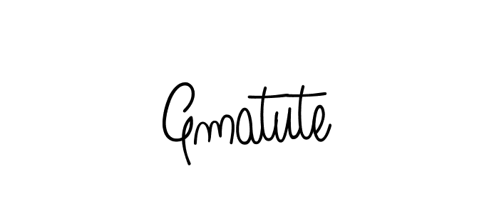 Use a signature maker to create a handwritten signature online. With this signature software, you can design (Angelique-Rose-font-FFP) your own signature for name Gmatute. Gmatute signature style 5 images and pictures png