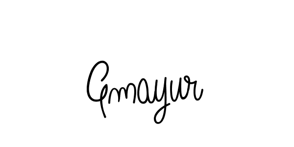 Use a signature maker to create a handwritten signature online. With this signature software, you can design (Angelique-Rose-font-FFP) your own signature for name Gmayur. Gmayur signature style 5 images and pictures png