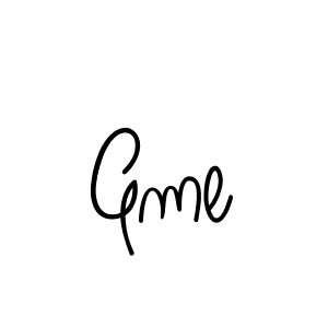Make a beautiful signature design for name Gme. With this signature (Angelique-Rose-font-FFP) style, you can create a handwritten signature for free. Gme signature style 5 images and pictures png
