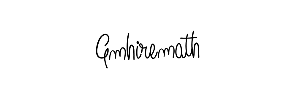 How to make Gmhiremath name signature. Use Angelique-Rose-font-FFP style for creating short signs online. This is the latest handwritten sign. Gmhiremath signature style 5 images and pictures png