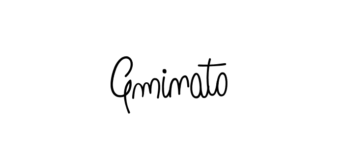 Make a beautiful signature design for name Gminato. With this signature (Angelique-Rose-font-FFP) style, you can create a handwritten signature for free. Gminato signature style 5 images and pictures png
