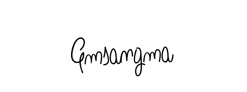 Use a signature maker to create a handwritten signature online. With this signature software, you can design (Angelique-Rose-font-FFP) your own signature for name Gmsangma. Gmsangma signature style 5 images and pictures png