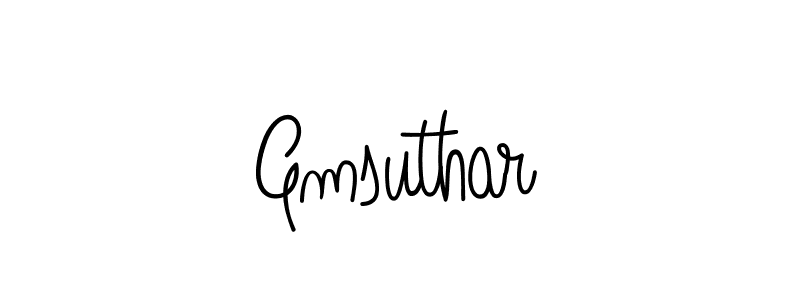 How to make Gmsuthar signature? Angelique-Rose-font-FFP is a professional autograph style. Create handwritten signature for Gmsuthar name. Gmsuthar signature style 5 images and pictures png