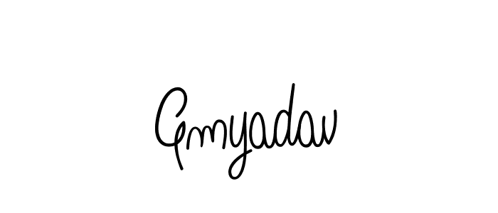 The best way (Angelique-Rose-font-FFP) to make a short signature is to pick only two or three words in your name. The name Gmyadav include a total of six letters. For converting this name. Gmyadav signature style 5 images and pictures png