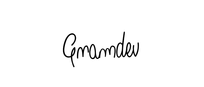 How to Draw Gnamdev signature style? Angelique-Rose-font-FFP is a latest design signature styles for name Gnamdev. Gnamdev signature style 5 images and pictures png