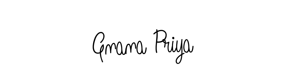 How to make Gnana Priya signature? Angelique-Rose-font-FFP is a professional autograph style. Create handwritten signature for Gnana Priya name. Gnana Priya signature style 5 images and pictures png