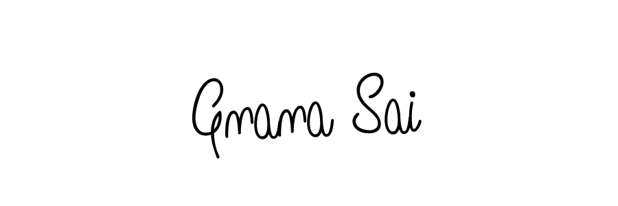 The best way (Angelique-Rose-font-FFP) to make a short signature is to pick only two or three words in your name. The name Gnana Sai include a total of six letters. For converting this name. Gnana Sai signature style 5 images and pictures png