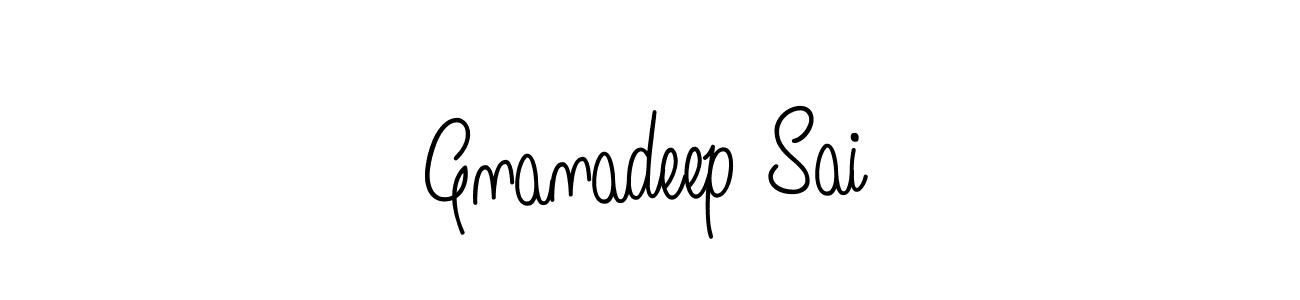 Gnanadeep Sai stylish signature style. Best Handwritten Sign (Angelique-Rose-font-FFP) for my name. Handwritten Signature Collection Ideas for my name Gnanadeep Sai. Gnanadeep Sai signature style 5 images and pictures png
