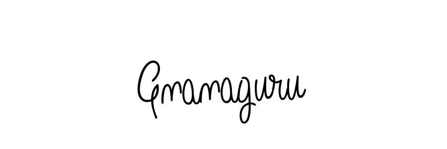 You should practise on your own different ways (Angelique-Rose-font-FFP) to write your name (Gnanaguru) in signature. don't let someone else do it for you. Gnanaguru signature style 5 images and pictures png