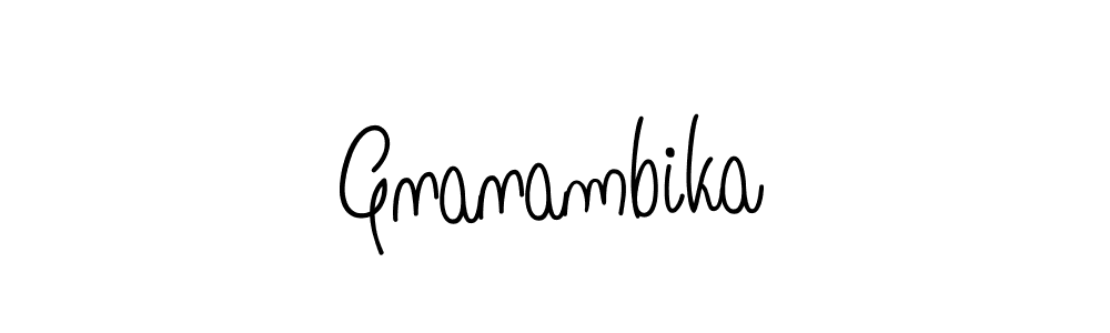 You should practise on your own different ways (Angelique-Rose-font-FFP) to write your name (Gnanambika) in signature. don't let someone else do it for you. Gnanambika signature style 5 images and pictures png