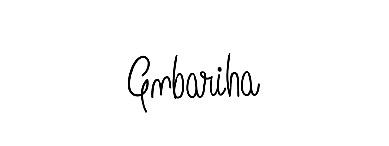 Gnbariha stylish signature style. Best Handwritten Sign (Angelique-Rose-font-FFP) for my name. Handwritten Signature Collection Ideas for my name Gnbariha. Gnbariha signature style 5 images and pictures png