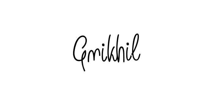 Gnikhil stylish signature style. Best Handwritten Sign (Angelique-Rose-font-FFP) for my name. Handwritten Signature Collection Ideas for my name Gnikhil. Gnikhil signature style 5 images and pictures png
