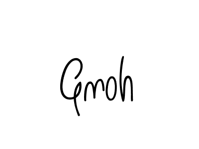Make a beautiful signature design for name Gnoh. With this signature (Angelique-Rose-font-FFP) style, you can create a handwritten signature for free. Gnoh signature style 5 images and pictures png