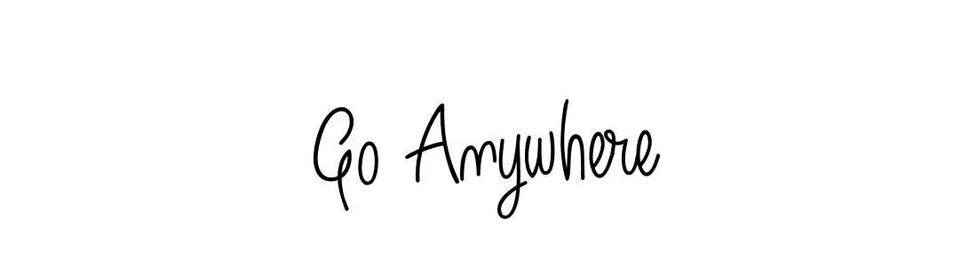 Go Anywhere stylish signature style. Best Handwritten Sign (Angelique-Rose-font-FFP) for my name. Handwritten Signature Collection Ideas for my name Go Anywhere. Go Anywhere signature style 5 images and pictures png