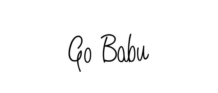 Make a beautiful signature design for name Go Babu. With this signature (Angelique-Rose-font-FFP) style, you can create a handwritten signature for free. Go Babu signature style 5 images and pictures png