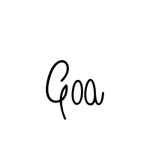 Make a beautiful signature design for name Goa. With this signature (Angelique-Rose-font-FFP) style, you can create a handwritten signature for free. Goa signature style 5 images and pictures png