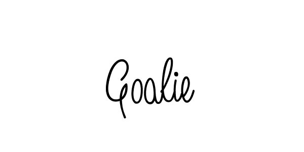 Goalie stylish signature style. Best Handwritten Sign (Angelique-Rose-font-FFP) for my name. Handwritten Signature Collection Ideas for my name Goalie. Goalie signature style 5 images and pictures png