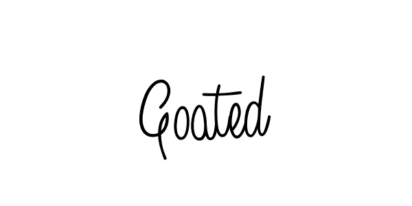 The best way (Angelique-Rose-font-FFP) to make a short signature is to pick only two or three words in your name. The name Goated include a total of six letters. For converting this name. Goated signature style 5 images and pictures png