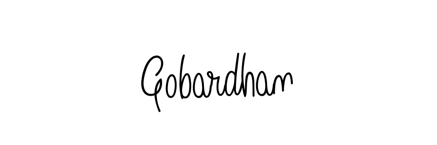 Make a beautiful signature design for name Gobardhan. With this signature (Angelique-Rose-font-FFP) style, you can create a handwritten signature for free. Gobardhan signature style 5 images and pictures png