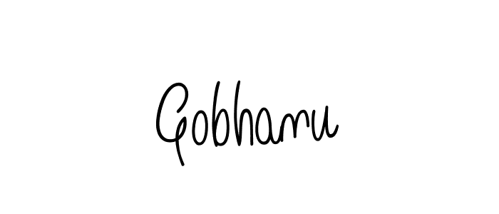 if you are searching for the best signature style for your name Gobhanu. so please give up your signature search. here we have designed multiple signature styles  using Angelique-Rose-font-FFP. Gobhanu signature style 5 images and pictures png