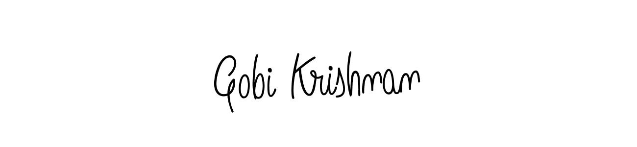 The best way (Angelique-Rose-font-FFP) to make a short signature is to pick only two or three words in your name. The name Gobi Krishnan include a total of six letters. For converting this name. Gobi Krishnan signature style 5 images and pictures png