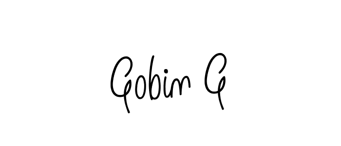 The best way (Angelique-Rose-font-FFP) to make a short signature is to pick only two or three words in your name. The name Gobin G include a total of six letters. For converting this name. Gobin G signature style 5 images and pictures png