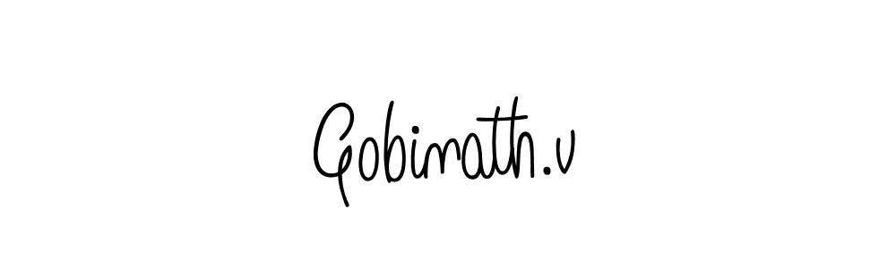 Also we have Gobinath.v name is the best signature style. Create professional handwritten signature collection using Angelique-Rose-font-FFP autograph style. Gobinath.v signature style 5 images and pictures png