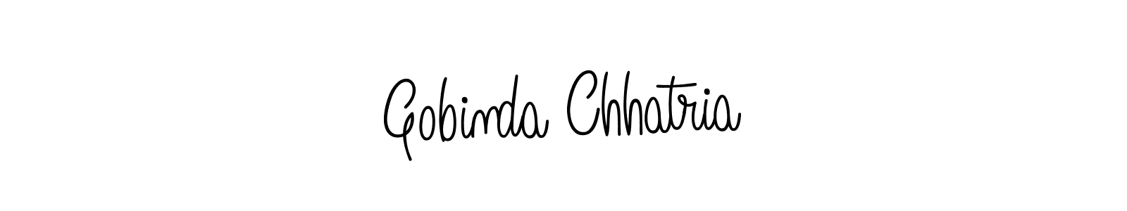 Make a beautiful signature design for name Gobinda Chhatria. With this signature (Angelique-Rose-font-FFP) style, you can create a handwritten signature for free. Gobinda Chhatria signature style 5 images and pictures png