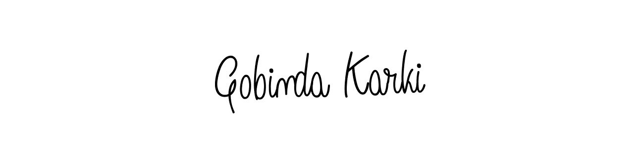 Design your own signature with our free online signature maker. With this signature software, you can create a handwritten (Angelique-Rose-font-FFP) signature for name Gobinda Karki. Gobinda Karki signature style 5 images and pictures png