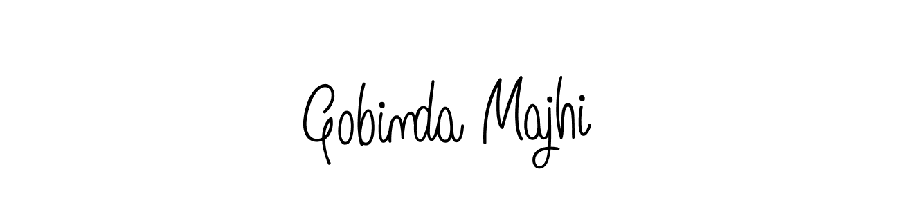 Use a signature maker to create a handwritten signature online. With this signature software, you can design (Angelique-Rose-font-FFP) your own signature for name Gobinda Majhi. Gobinda Majhi signature style 5 images and pictures png