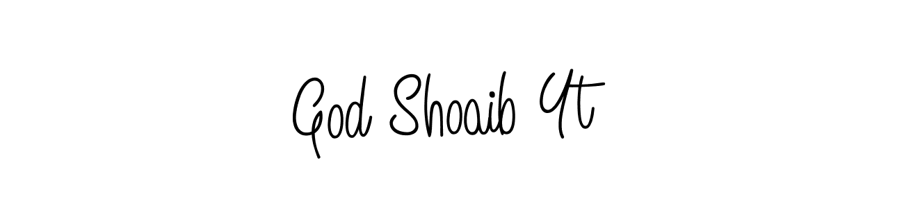 The best way (Angelique-Rose-font-FFP) to make a short signature is to pick only two or three words in your name. The name God Shoaib Yt include a total of six letters. For converting this name. God Shoaib Yt signature style 5 images and pictures png