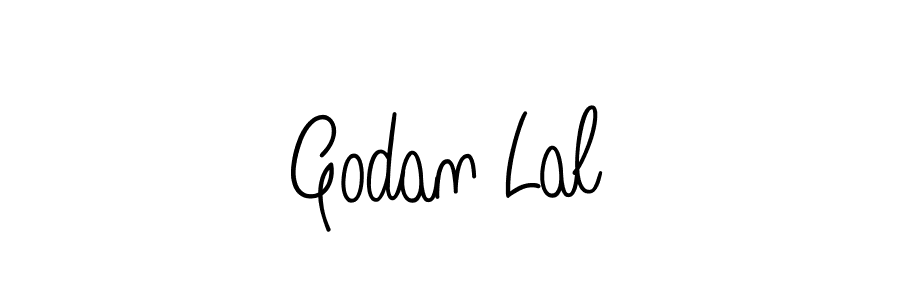 Use a signature maker to create a handwritten signature online. With this signature software, you can design (Angelique-Rose-font-FFP) your own signature for name Godan Lal. Godan Lal signature style 5 images and pictures png
