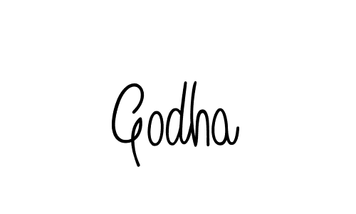 Godha stylish signature style. Best Handwritten Sign (Angelique-Rose-font-FFP) for my name. Handwritten Signature Collection Ideas for my name Godha. Godha signature style 5 images and pictures png