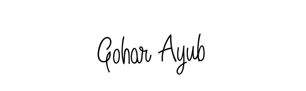 if you are searching for the best signature style for your name Gohar Ayub. so please give up your signature search. here we have designed multiple signature styles  using Angelique-Rose-font-FFP. Gohar Ayub signature style 5 images and pictures png