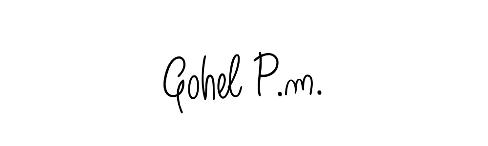 How to make Gohel P.m. signature? Angelique-Rose-font-FFP is a professional autograph style. Create handwritten signature for Gohel P.m. name. Gohel P.m. signature style 5 images and pictures png