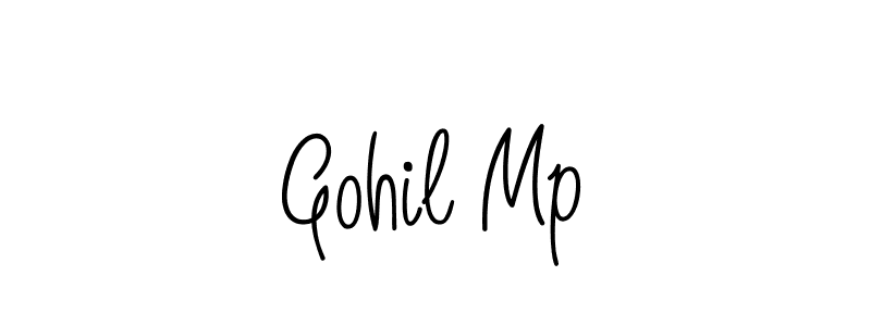 Use a signature maker to create a handwritten signature online. With this signature software, you can design (Angelique-Rose-font-FFP) your own signature for name Gohil Mp. Gohil Mp signature style 5 images and pictures png