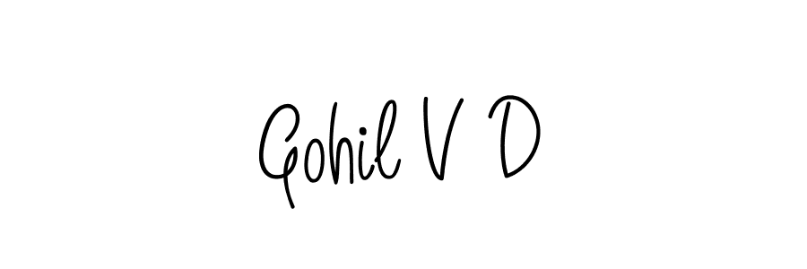 This is the best signature style for the Gohil V D name. Also you like these signature font (Angelique-Rose-font-FFP). Mix name signature. Gohil V D signature style 5 images and pictures png