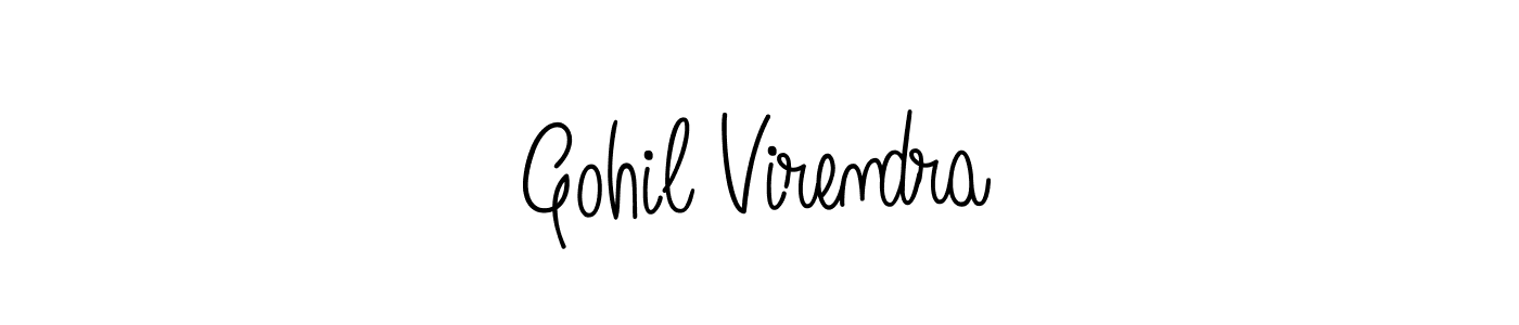 How to make Gohil Virendra name signature. Use Angelique-Rose-font-FFP style for creating short signs online. This is the latest handwritten sign. Gohil Virendra signature style 5 images and pictures png
