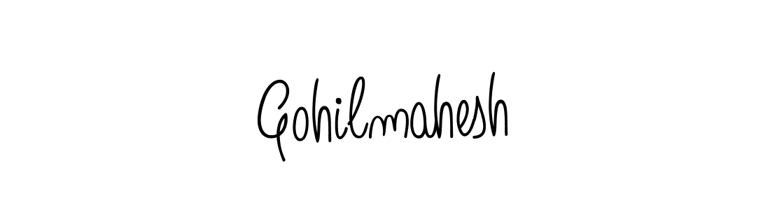 How to make Gohilmahesh name signature. Use Angelique-Rose-font-FFP style for creating short signs online. This is the latest handwritten sign. Gohilmahesh signature style 5 images and pictures png
